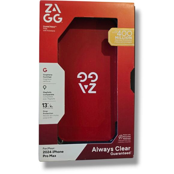 ZAGG Crystal Palace Snap case for the 2024 iPhone Pro Max. Clear - Picture 1 of 6